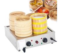 SWENEEN Cuiseur vapeur électrique à 4 trous pour petits pains - Cuiseur vapeur commercial pour aliments et légumes