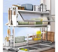 SWENEEN Égouttoir À Vaisselle Multifonctionnel en Acier Inoxydable À Poser sur L'Évier, Gain De Place, pour La Cuisine, 67 Cm / 26 Pouces,67cm/26in