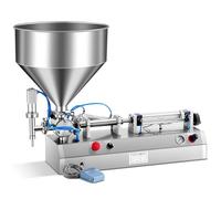 SWENEEN Machine De Remplissage De Pâte Liquide, Remplisseuse De Crème Horizontale avec Trémie De 40 L pour Applications d'eau Et De Crème.,