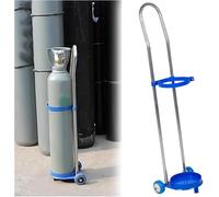 SWENEEN Support pour Bouteille D'Oxygène De 80, 95 Ou 110 Cm De Hauteur, Chariot pour Bouteille De 15 L De 6,7 Pouces De Diamètre avec Anneau De Fixation en Acier Et 2 Roues.,15L