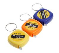 Sweo 1PC Mètre ruban à double échelle rétractable pour porte-clés - Mini format de poche métrique - Jouet pour enfants - 1 m,envoyé au hasard
