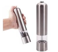 SwePer Moulin à épices Moulin à sel et à poivre électrique en acier inoxydable Moulin à épices à herbes automatique Grossièreté réglable Gadgets de cuisine Salière et poivrière Broyage