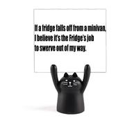 Swerve Out of My Way Support de mémo Art déco Motif chat Noir