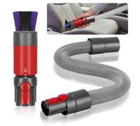 Swetfela 2 Pièces Brosse Anti-Rayures pour Dyson Aspirateur Kit, pour Dyson v7 V8 V10 V11 V15 Accessoires, avec Tuyau D'extension Flexible, pour Universel Accessoires Aspirateur, Dépoussiérage