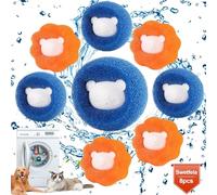 Swetfela Attrape Poils Machine a Laver, 8 Pcs Boule de Lavage Machine a Laver, Attrape Poil Machine a Laver pour Chien Chats Poils d'animaux, Filet Linge Machine à Laver Boule Anti Poils (8PCS-A)