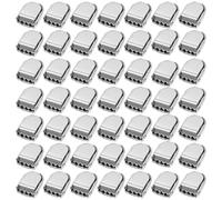 SWETRACE 100pcs Boucles de Lacets de Chaussures en Alliage de Cuivre Argenté, Faciles à Utiliser, Empêchent les Lacets de Se Défaire, Adaptées aux Chaussures et Bottes