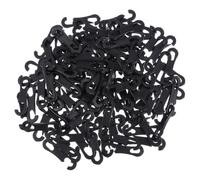 SWETRACE 150 Pièces Crochets S en Abs pour Fixation Housse Siège Voiture, Accessoires Intérieurs Noirs, Résistance Élevée et Installation Facile, Adaptés pour Véhicules