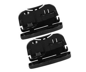 SWETRACE 2 Pièces Plateau Repas pour Voiture Pliable Porte-gobelets Doubles | Plastique Noir, Installation au Dossier Rapide, Petite et Grosse Surface, pour Garçon Fille, Covoiturage, Pique-niques
