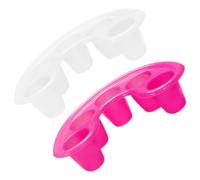 SWETRACE 2pcs Bols de Trempage pour Nail Art en Plastique Robustes 5 Trous pour Doigts, Design Simple, pour Manucure DIY à Domicile