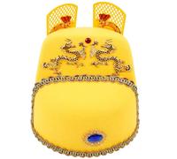 SWETRACE Accessoire Polyvalent Design Classique Élégant Décoration Élaborée en Plastique Chapeau D'empereur Chinois pour Cosplay et Opéra Traditionnel