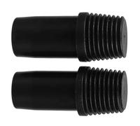 SWETRACE Adaptateur à Vis Type Allemand Accessoire Pratique pour Balai Embout Fileté Facile à Installer Lot de 2 Pièces pour Manche de Balai en Plastique Noir pour Maison et Bureau