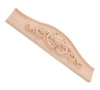 SWETRACE Applique 29x8 Cm de Style Européen en Bois Sculpté Panneau Décoratif en Bois Massif Beige Polyvalent pour Décoration de Meubles pour Armoire et Porte
