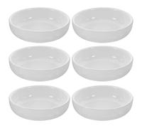 SWETRACE Assiettes à sauce en céramique blanche 6 8×2,5 cm, petits plats à trempette pour barbecues et apéritifs, lavables au lave-vaisselle