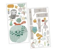 SWETRACE Autocollant en Pvc Toise Murale Décoration Créative Animaux Forêt et Mesure Taille, Design Cartoon Coloré pour Chambre D'garçon et Filles pour Chambre Garçon et Filles