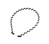 SWETRACE Bandeau Ondulé pour Cheveux 2 Pièces en Plastique Élastique sans Pression, Accessoires Polyvalents pour Coiffure et Sport, Unisexe Noir