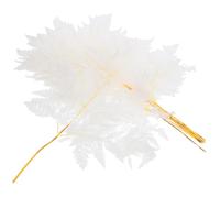 SWETRACE Bouquet de Fougères Éternelles Blanches en Feuilles Séchées pour Décoration Maison, Mariage ou Célébrations, Résistant Flétrissement et Écologique