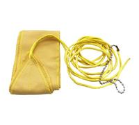 SWETRACE Chiffon de Nettoyage Portable Jaune pour Saxophone et Clarinette en Lin avec Corde, pour L'entretien Nettoyage des Instruments à Vent