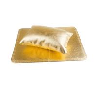 SWETRACE Coussin Repose-mains en Pu Doré Confortable pour Manucure Professionnelle et Usage Personnel, Protège la Table, pour Salon D'art des Ongles
