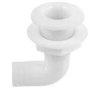 SWETRACE Drain de Bateau en Plastique Blanc 90° Installation Facile et Entretien Simple pour Yacht et Bateau Coque