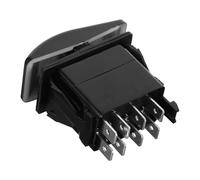 SWETRACE Interrupteur à Bascule 20a 12v pour Camping-car et Camion, Commutateur Multifonction en Abs Noir, pour Phares et Usage Polyvalent