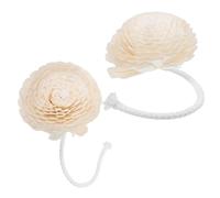 SWETRACE Lot de 2 Diffuseurs de Parfum Floral Miniatures Tête de Fleur, Corde en Coton Flexible, pour Bouteille de Parfum, Décoration Naturelle et Élégante