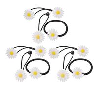 SWETRACE Lot de 9 Élastiques Cheveux Marguerite en Plastique Bande Élastique Accessoire pour Cheveux Élégant pour Tenue Quotidienne Moyens à Épais Plusieurs styles