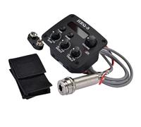 SWETRACE Micro Égaliseur 3 Bandes pour Guitare Acoustique avec Préampli Micro Piézo, Tuner Lcd Intégré, Indicateur Batterie Faible et Boutons Contrôle Volume, Basse, Aigu