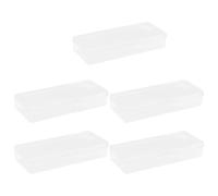SWETRACE Mini Boîtes en Plastique Transparent pour Recyclage de Lames de Rasoir Lot de 5 Design Compact et Sécuritaire, pour et Espaces de Travail