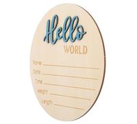 SWETRACE Panneau en Bois Rond Bleu pour Annoncer une Naissance, Décoratif et Sécurisé, Style Simple et Délicat, pour Hôpital ou Chambre de Bébé