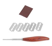 SWETRACE Set de 1 Lame Acier Inoxydable 304 avec Lames de Rechange et Housse Pu, Outil Ergonomique Facile à Utiliser pour Scarifier la Pâte