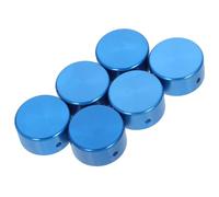 SWETRACE Set de 6 Capuchons en Aluminium Bleu pour Pédale D'effet Guitare, Légers et Réutilisables, Protection pour Pédales D'effets en Concert