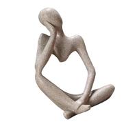 SWETRACE Statue Abstraite de Penseur en Matériau Synthétique pour Décoration Bureau et Maison, Sculpture Artistique Style Unique, Objet Décoratif Moderne