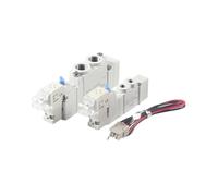 SWEWDSQG 1 pièce d'électrovanne à cinq voies et deux positions, accessoires pneumatiques, DC 12 V/24 V, type de prise en forme de L(JSY3120 DC24V)