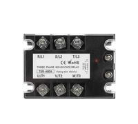 SWEWDSQG Module de Relais Statique triphasé CC/CA 10 A 25 A 40 A 60 A 80 A 100 A 120 A 150/200 A (SSR 5-32 V CC vers 24-480 V CA) avec dissipateur Thermique(10-120A Heat Sink)