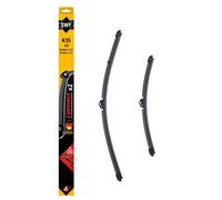 SWF Connect - K35 - Kit de Balais d’essuie-glace plats 650 mm / 550 mm fabriqués en Allemagne pour une performance d’essuyage optimale - Avant - Lot de 2 Essuies-glaces - 507872