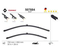 SWF Balai d'essuie-glace avec spoiler Avant | Version: Balai d'essuie-glace plat | Longueur 1: 750mm | Longueur 2: 650mm 507884