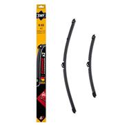 SWF Connect - K48 - Kit de Balais d’Essuie-glace Plats 650 mm / 530 mm fabriqués en Allemagne pour une performance d’essuyage optimale - Avant - Lot de 2 Essuies-glaces - 507885
