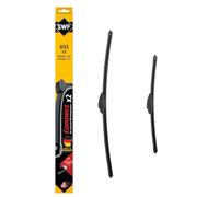 SWF Connect - U33 - Kit de Balais d’essuie-glace plats 650 mm / 530 mm fabriqués en Allemagne pour une performance d’essuyage optimale - Avant - Lot de 2 Essuies-glaces - 507842
