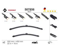 SWF Connect x2 Balais d'Essuie-Glace K07 - Avant - 550 mm / 450 mm | Kit de 2 Balais, Fabriqués en Allemagne, Balais Plats, 507856