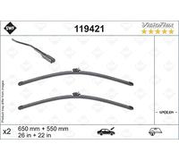SWF Das Original Kit de 2 Balais d'Essuie-Glace Plats SF421 - Avant - 650 mm / 550 mm - Remplacement d'Équipement d'Origine - 119421