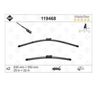 SWF Das Original - SF468 - Kit d'Essuie-glaces Plats 630 mm / 550 mm d'Origine de Haute performance, Visibilité Supérieure sur la Route, Installation Facile - Front - Lot de 2 Balais - 119468
