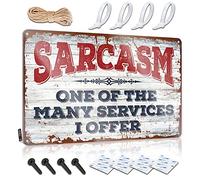 SWFG Panneau de chambre à coucher Sarcasme « One of The Many Services I Offer » - Décoration en métal - 20 x 30 cm