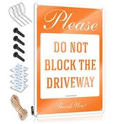 SWFG Panneau en étain « Man Cave Signs and Decor Please Do Not Block The Driveway Thank You », « No Parking » - Panneau de porte pour chambre à coucher (30 x 40 cm)