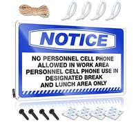 SWFG Panneau humoristique en étain avec inscription « Cell Phone Use in Designated Area Only » - Décoration murale amusante pour bar à domicile (30 x 40 cm)
