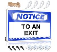 SWFG Plaque décorative en métal avec inscription « Notice to an Exit » - Style vintage - 20 x 30 cm