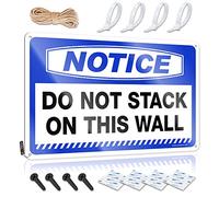 SWFG Plaque murale décorative en métal avec inscription « Notice Do Not Stack On This » - 30 x 40 cm