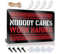 SWFG Signs for Garage Nobody Cares Work Harder Plaque en métal vintage Man Cave Rules Old Signs (30 x 40 cm)