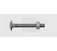 SWG 9799328170 Vis à tête ronde et plate 6 mm 40 mm 6 pans extérieurs DIN 603 acier inoxydable A2 50 pc(s)