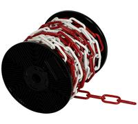 SWG Hox 68012896675 Chaîne de signalisation rouge blanc acier galvanisé 15 m