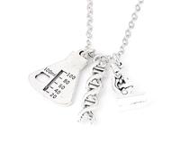 swglcowo Collier avec pendentif molécule scientifique de chimie punk unique biologie laboratoire microscope ADN double hélix bouteille individuelle collier chaîne réglable pour femmes, enseignants